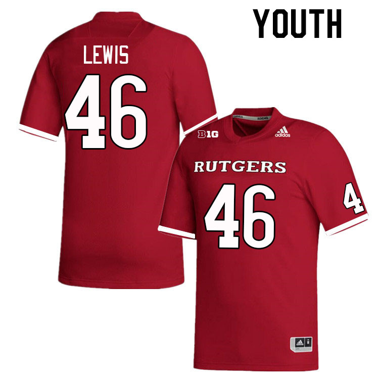 Youth #46 Kareem Lewis Rutgers Scarlet Knights College Football Jerseys Stitched Sale-Scarlet - Click Image to Close